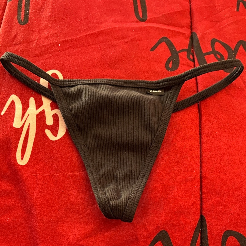 Victoria's Secret Black Ribbed Panty